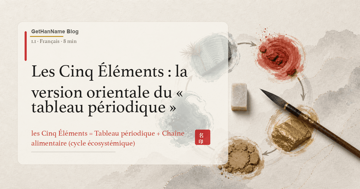 Les Cinq Éléments : la version orientale du « tableau périodique »
