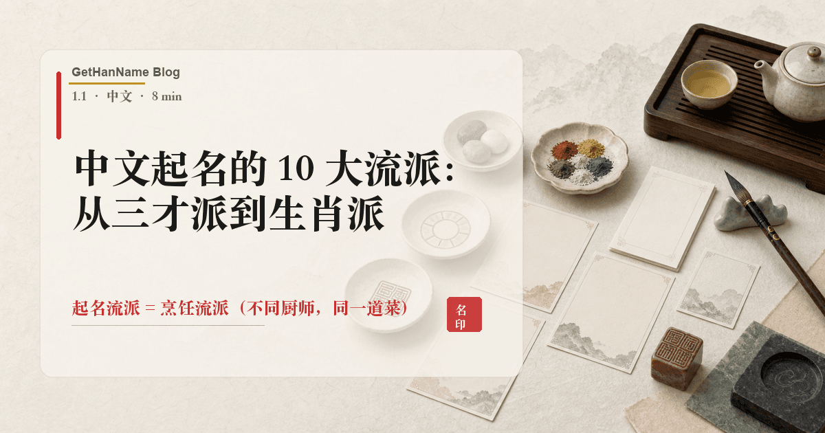 中文起名的 10 大流派：从三才派到生肖派