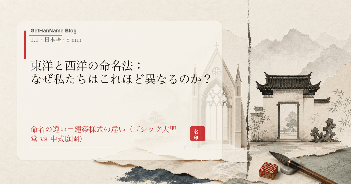 東洋と西洋の命名法：なぜ私たちはこれほど異なるのか？