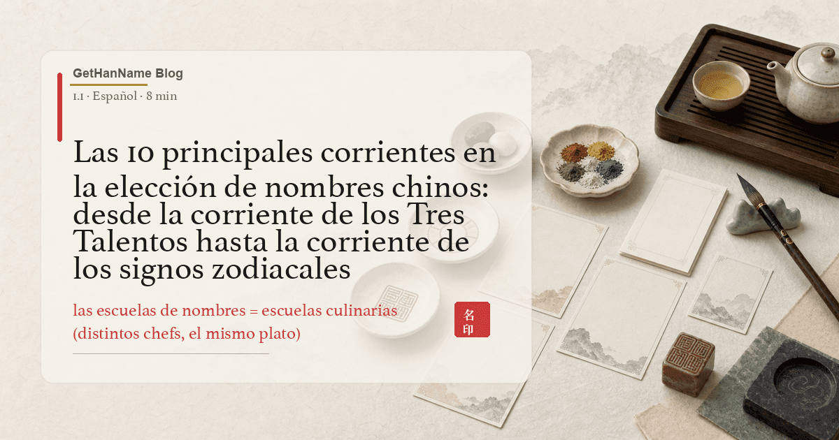 Las 10 principales corrientes en la elección de nombres chinos: desde la corriente de los Tres Talentos hasta la corriente de los signos zodiacales