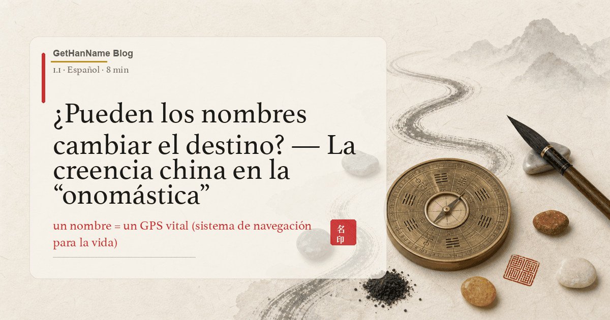¿Pueden los nombres cambiar el destino? — La creencia china en la “onomástica”