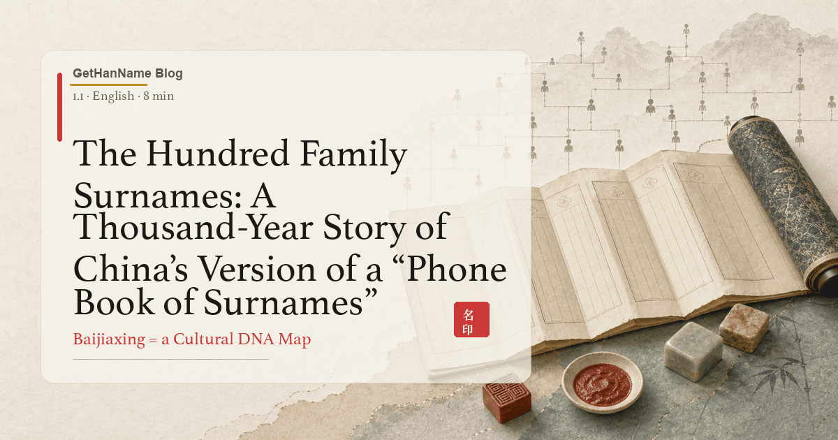 The Hundred Family Surnames: A Thousand-Year Story of China’s Version of a “Phone Book of Surnames”